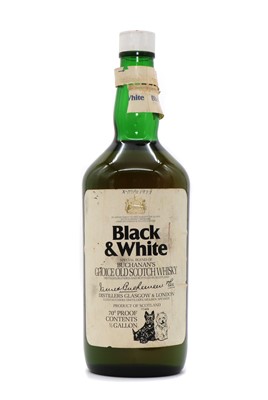 Lot 301 - Black & White, Buchanan's Choice Old Scotch Whisky, numbered 77/606, 70 proof, (1, half gallon)