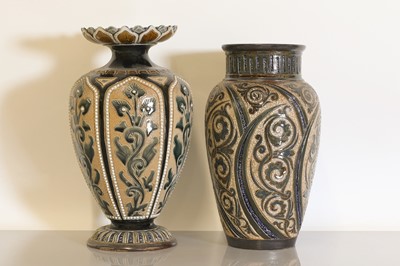 Lot 72 - A Doulton Lambeth stoneware vase
