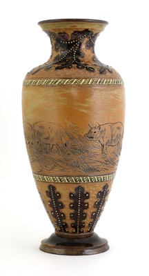 Lot 14 - A Doulton Lambeth stoneware vase
