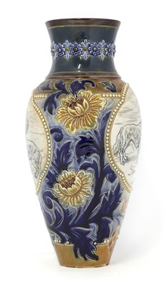 Lot 9 - A Doulton Lambeth stoneware vase