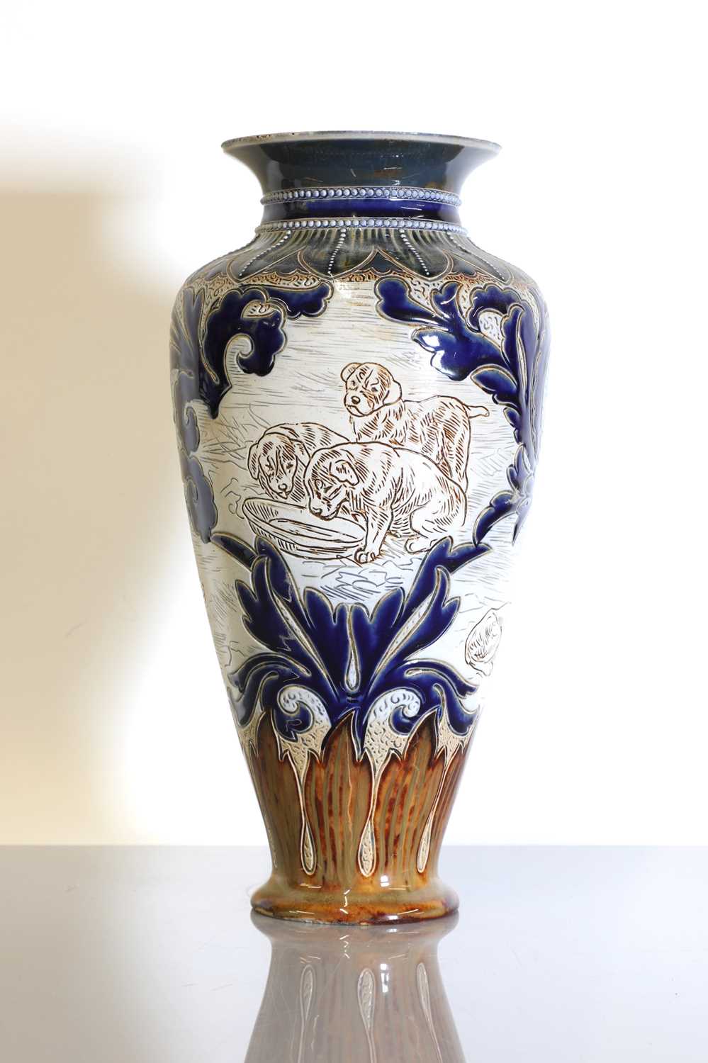 Lot 38 - A Doulton Lambeth stoneware vase