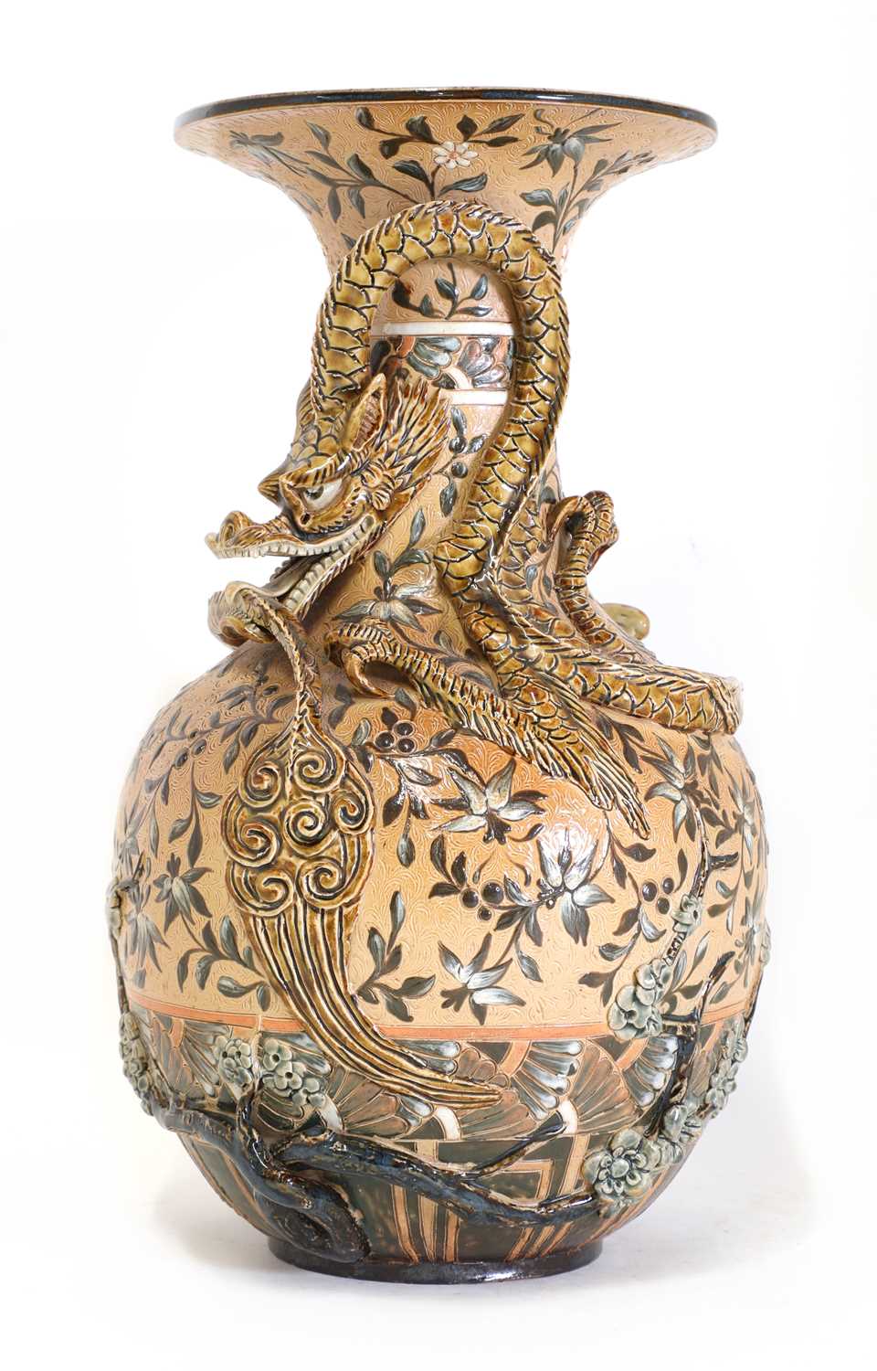 Lot 98 - A Doulton Lambeth stoneware vase