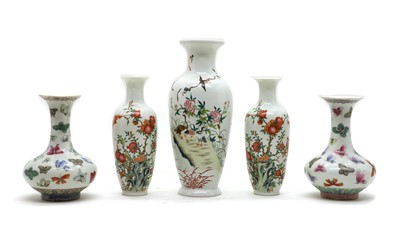 Lot 99 - A collection of Chinese famille rose vases