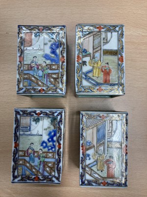Lot 118 - A collection of Chinese famille rose brush pots