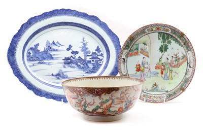 Lot 100 - A Chinese famille rose punch bowl