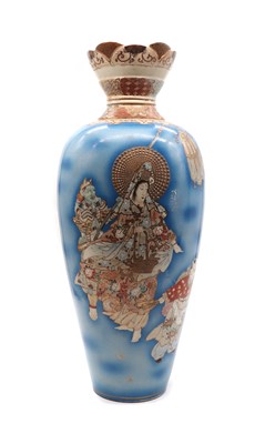 Lot 127 - A large Japanese Satsuma ware vase
