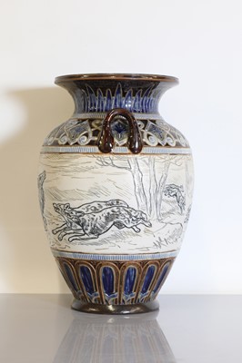 Lot 37 - A Doulton Lambeth stoneware vase