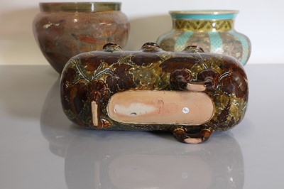Lot 28 - Four Doulton Lambeth and Slater's Patent stoneware jardinières