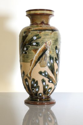 Lot 76 - A Doulton Lambeth stoneware vase