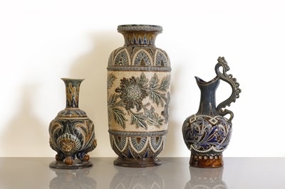 Lot 106 - A Doulton Lambeth stoneware vase
