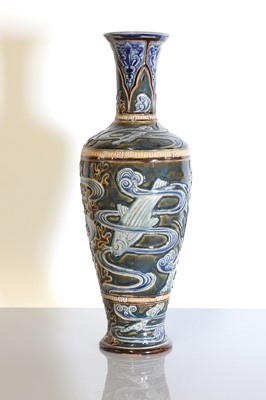 Lot 87 - A Doulton Lambeth stoneware vase