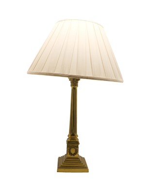 Lot 211 - A brass table lamp
