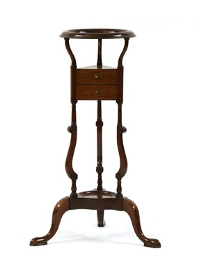 Lot 504 - A George III mahogany wig stand