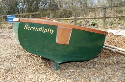 Lot 496 - A fibreglass rowing boat