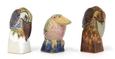 Lot 96 - Three Royal Doulton Lambeth stoneware figurines