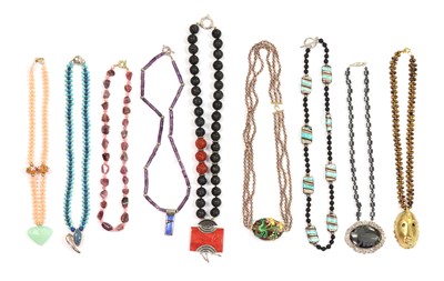 Lot 134 - A collection of  bead necklaces
