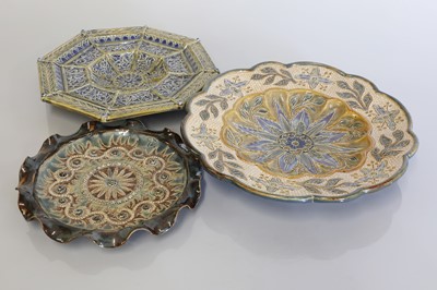 Lot 3 - Three Doulton Lambeth stoneware plates