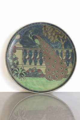 Lot 90 - A Doulton Lambeth faience stoneware charger