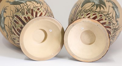 Lot 43 - A pair of Doulton Lambeth stoneware vases