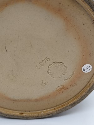 Lot 41 - A Doulton Lambeth stoneware tobacco jar and two pots