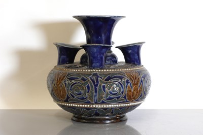 Lot 43 - A Doulton Lambeth stoneware crocus vase