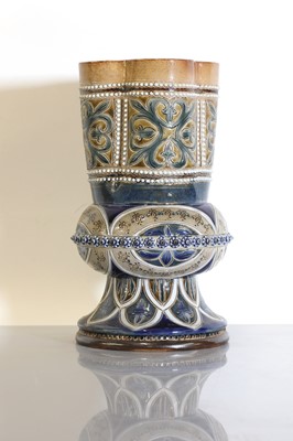 Lot 49 - A Doulton Lambeth stoneware goblet or vase