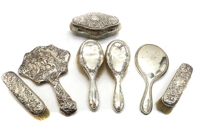 Lot 29 - A collection of silver dressing table items