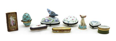 Lot 248 - A collection of Limoges pill boxes and similar