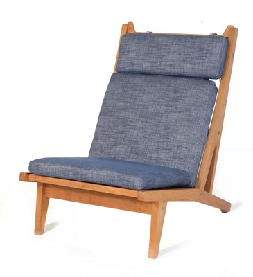 Lot 307 - A Danish oak 'GE-375' lounge chair