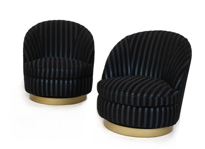 Lot 331 - A pair of contemporary swivel chairs