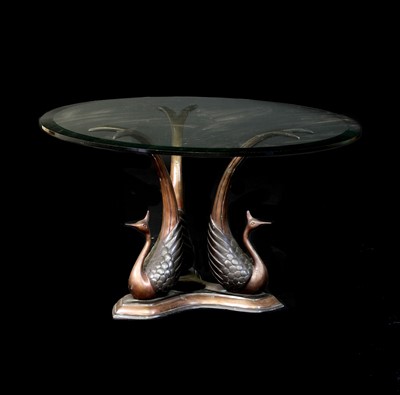 Lot 460 - A bronze coffee table