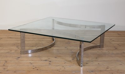 Lot 345 - A Merrow Associates chrome coffee table