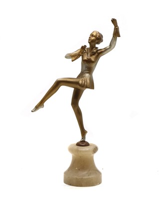 Lot 197 - An Art Deco cold-painted spelter figure of a dancer