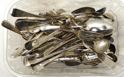 Lot 4 - A collection of silver flatware