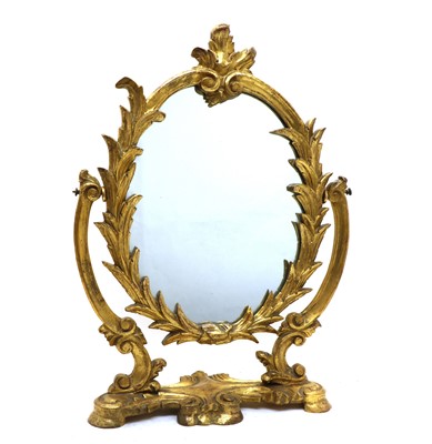 Lot 265 - A gilt-framed dressing mirror