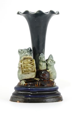Lot 67 - A Doulton stoneware 'Mouse Musician' spill vase, 'The Conjurors'