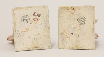 Lot 60 - A pair of Doulton Carrara menu holders