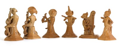 Lot 75 - Six Doulton stoneware 'Merry Musician' figures