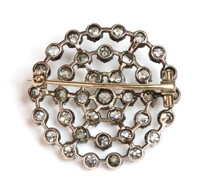 Lot 45 - A late Victorian diamond set target brooch, c.1890