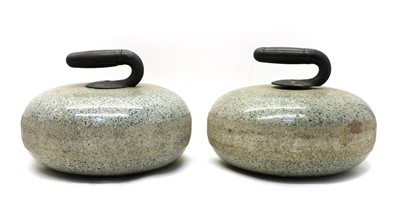 Lot 222 - A pair of granite curling stones