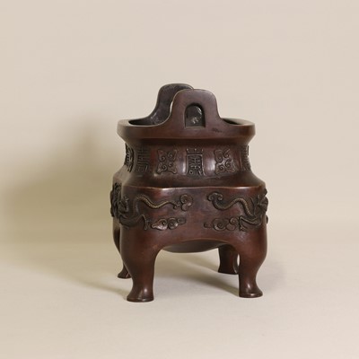 Lot 81 - A Chinese bronze censer