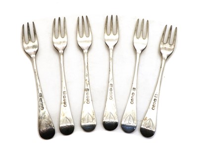 Lot 40 - A collection of six George III silver forks
