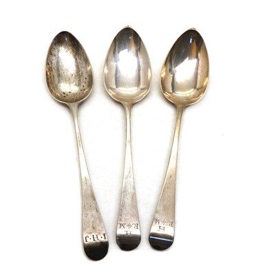 Lot 38 - A pair of George III silver tablespoons