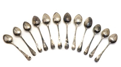 Lot 41 - A collection of six silver coffee spoons