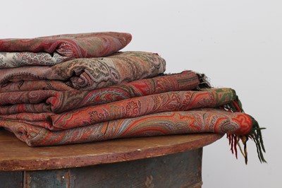 Lot 84 - A group of paisley shawls