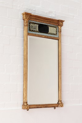Lot 228 - A George III giltwood and gesso pier mirror