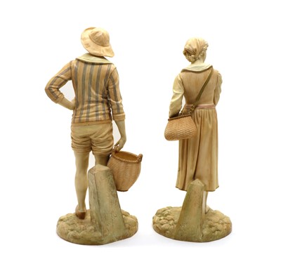 Lot 102 - A pair of large Royal Worcester figures