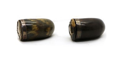 Lot 250 - Two 19th century Scottish rams horn snuff mulls