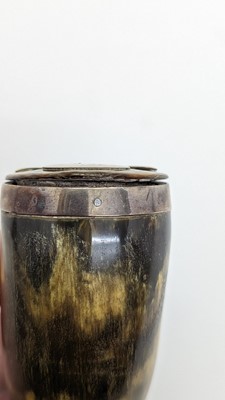 Lot 250 - Two 19th century Scottish rams horn snuff mulls