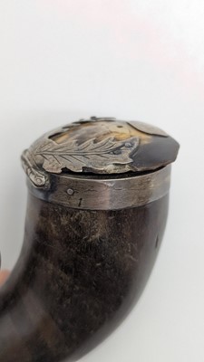 Lot 250 - Two 19th century Scottish rams horn snuff mulls